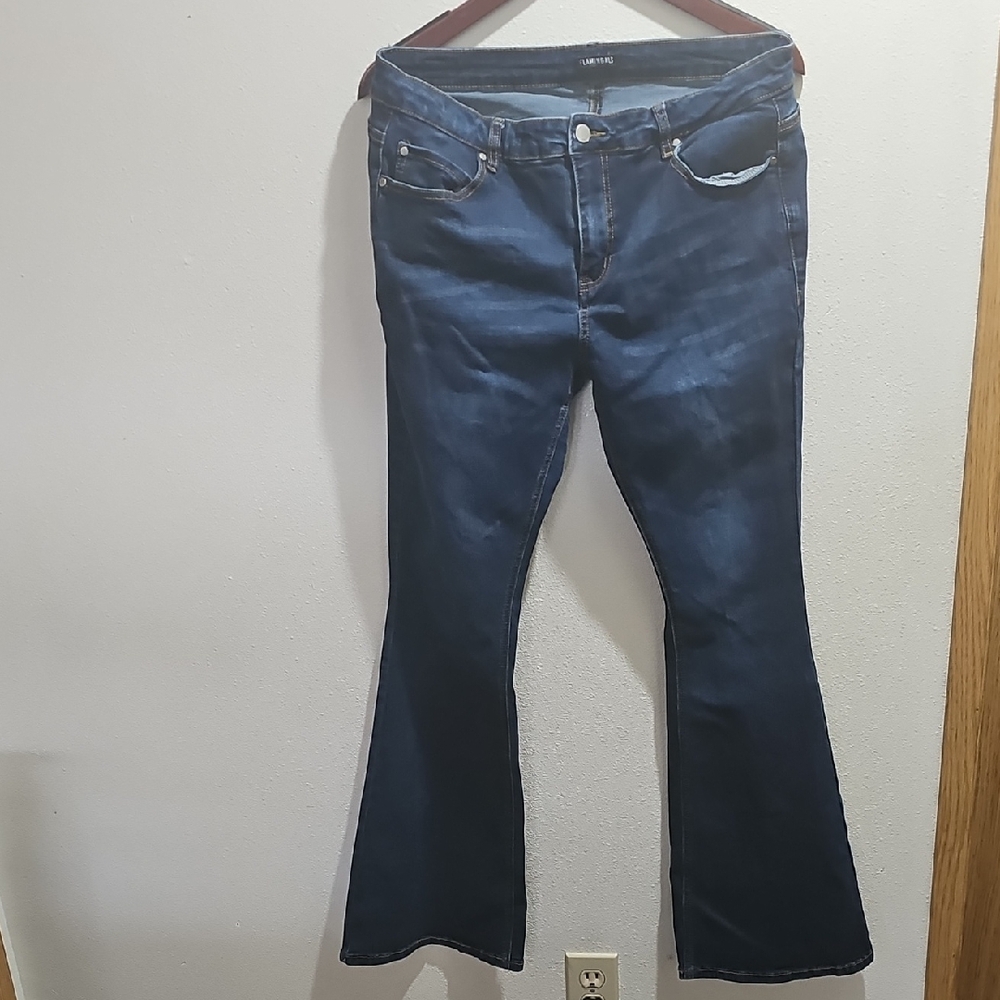 Classic Dark Blue Flare Jeans